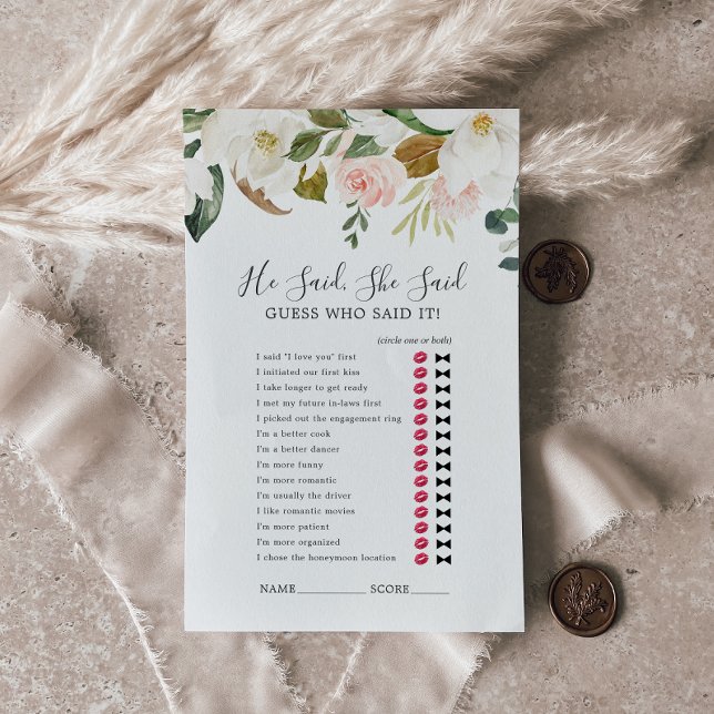 Elegant Magnolia sagte er, sie sagte, Spiel Flyer (Von Creator hochgeladen)