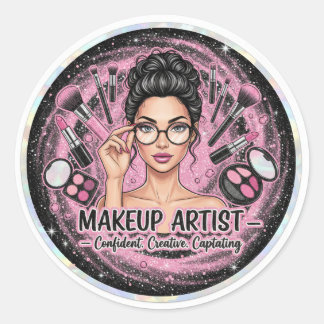 Elegant Makeup Artist Professional Aufkleber - Min