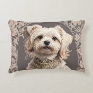 Elegant Maltese Dog William Morris Inspiriert Dekokissen