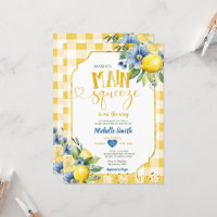 Elegant Mamas Haupt Squeeze Blue Lemon Baby Shower