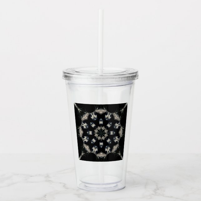 elegant Mandala Acryltrinkbecher (Vorderseite)