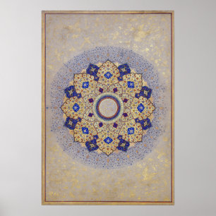 Elegant Mandala Blume Design Poster