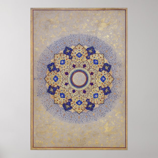 Elegant Mandala Blume Design Poster (Vorne)