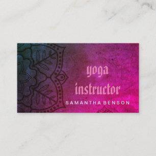 Elegant Mandala Blume Logo Yoga Instructor Visitenkarte