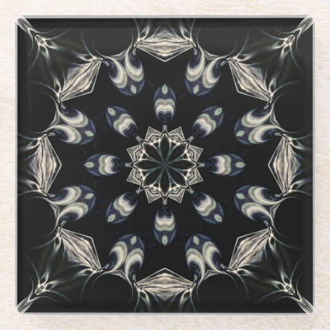 elegant Mandala Glasuntersetzer (Vorderseite)