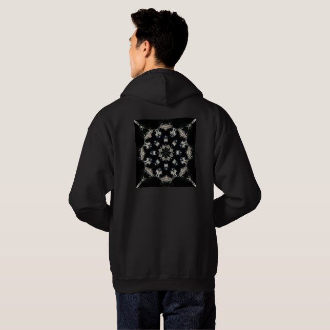 elegant Mandala Hoodie (Schwarz voll)