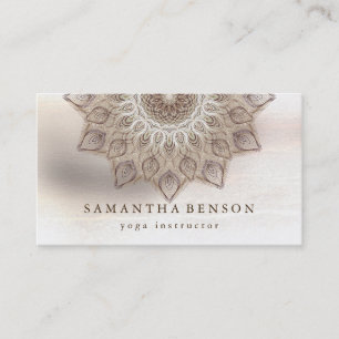 Elegant Mandala Lotus Blume Logo Yoga Instructor Visitenkarte