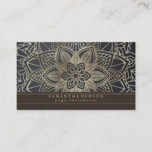 Elegant Mandala Lotus Blume Logo Yoga Instructor Visitenkarte