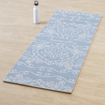 Elegant Mandala Modernes Mit Monogramm Licht Blau