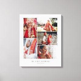 Elegant Mandala Multiple Wedding Foto Collage Leinwanddruck