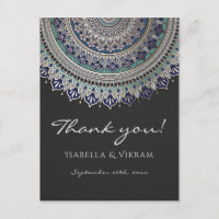 Elegant Mandala Wedding Vielen Dank Postkarten