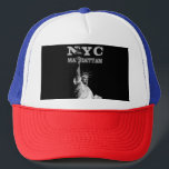 Elegant Manhattan Liberty Statue New York City Nyc Truckerkappe<br><div class="desc">Elegant Manhattan Liberty Statue New York City Nyc störte Text Template Trucker Hat.</div>