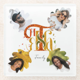 Elegant Manuscript Thanks Autumn Foliage Photos Glasuntersetzer