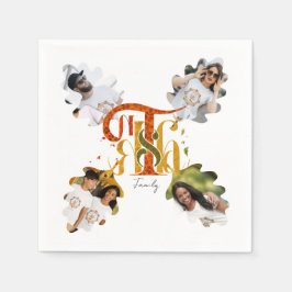 Elegant Manuscript Thanks Autumn Foliage Photos Serviette