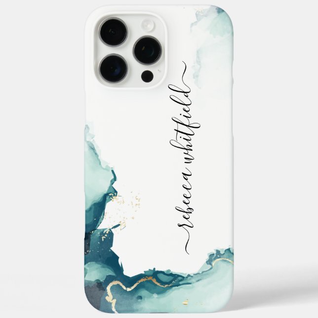 Elegant Marble Agate Pattern Skript Case-Mate iPhone Hülle (Rückseite)