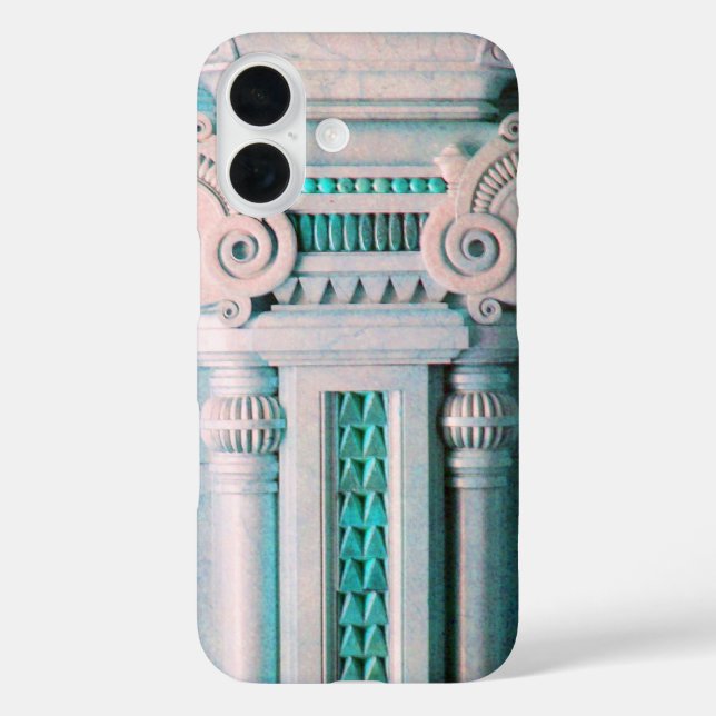 ELEGANT MARBLE COLUMN, PINK BLUE INNENDESIGN Case-Mate iPhone HÜLLE (Rückseite)