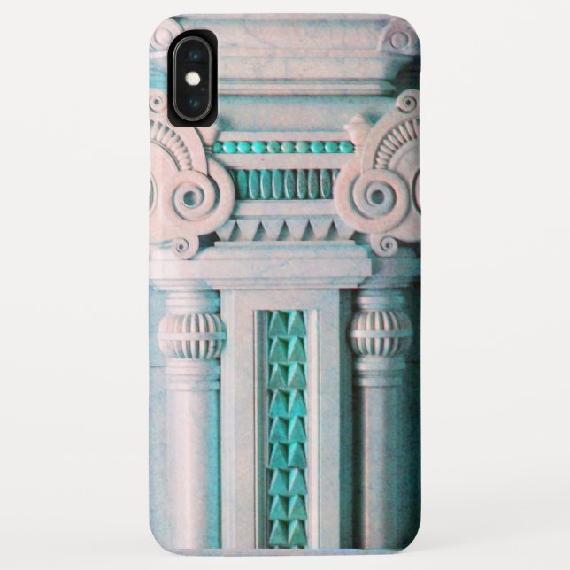 ELEGANT MARBLE COLUMN, PINK BLUE INNENDESIGN Case-Mate iPhone HÜLLE (Rückseite)