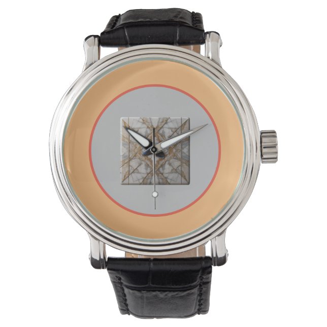 "Elegant Marble Timepiece" Armbanduhr (Vorderseite)
