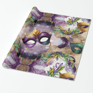 Elegant Mardi Gras Masks Geschenkpapier