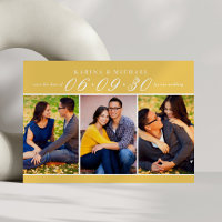 Elegant Marigold Yellow Wedding Foto Collage