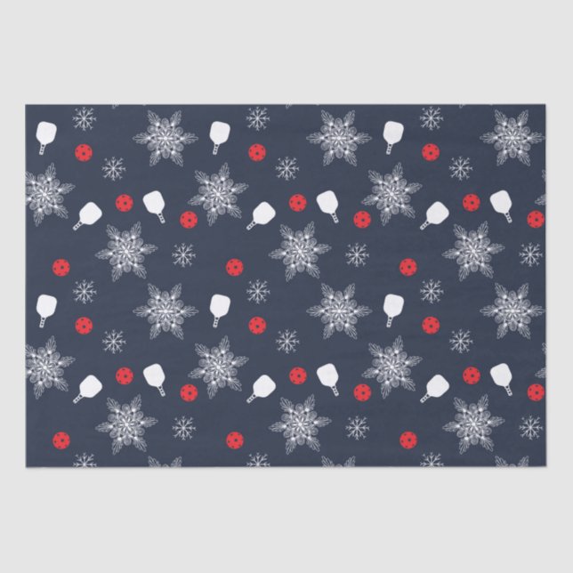 Elegant marineblau 💙 pickleball Weihnachten Seidenpapier (Vorderseite)