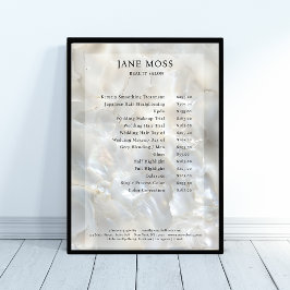 Elegant, Marmor, Salon, Preisliste Poster