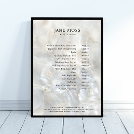 Elegant, Marmor, Salon, Preisliste Poster