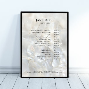 Elegant, Marmor, Salon, Preisliste Poster