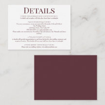 Elegant Maroon Red Wedding Details