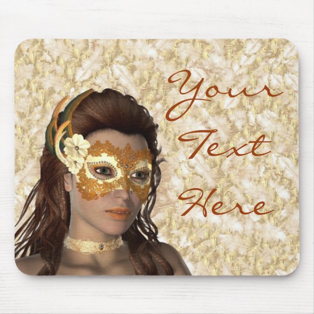 Elegant Masked Lady Mousepad (Vorne)