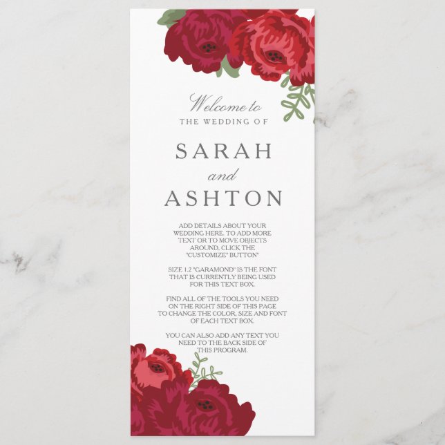 Elegant Mason Jar Wedding Program Programm (Vorderseite)