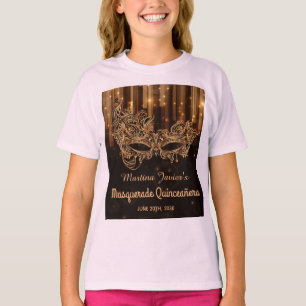 Elegant Masquerade Quinceañera 15. Geburtstag T-Shirt