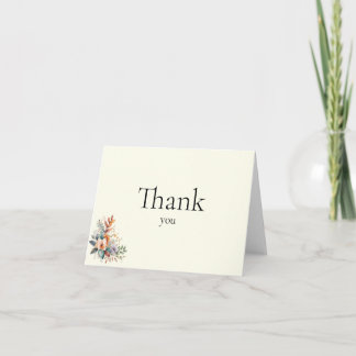 Elegant Matching Wedding Thank You Card Dankeskarte