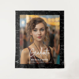 Elegant Math Handgeschriebenes Skript-Foto-Abschlu Wandteppich