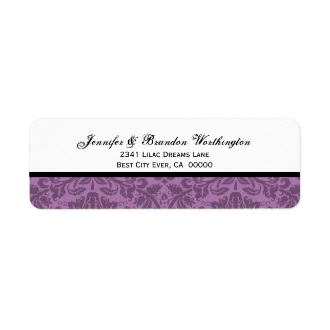 Elegant Mauve Damask Wedding (Vorne)