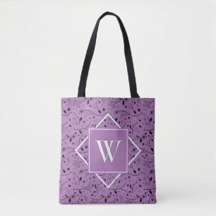 Elegant Mauve Floral Monogram