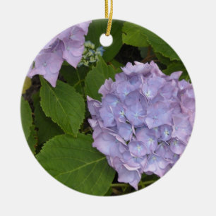 Elegant Mauve Hydrangeas Keramikornament