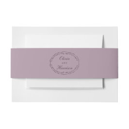 Elegant Mauve Plum Wedding Belly Band