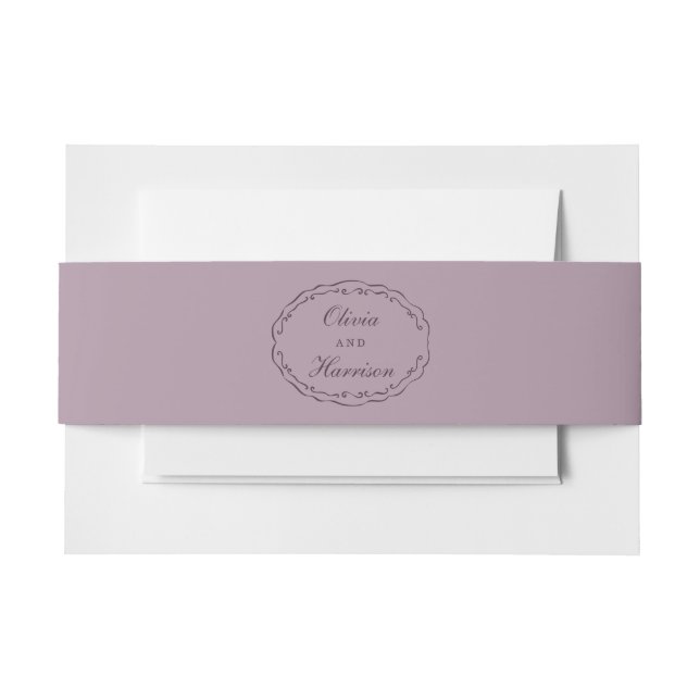 Elegant Mauve Plum Wedding Belly Band (Vorderseite Beispiel)