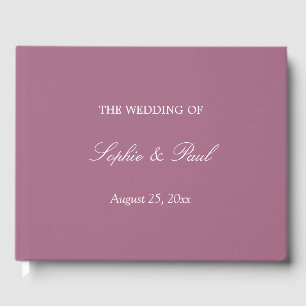 Elegant Mauve Wedding Gästebuch