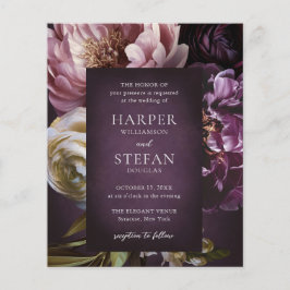 Elegant Maximalist Floral Wedding Invitation Flyer