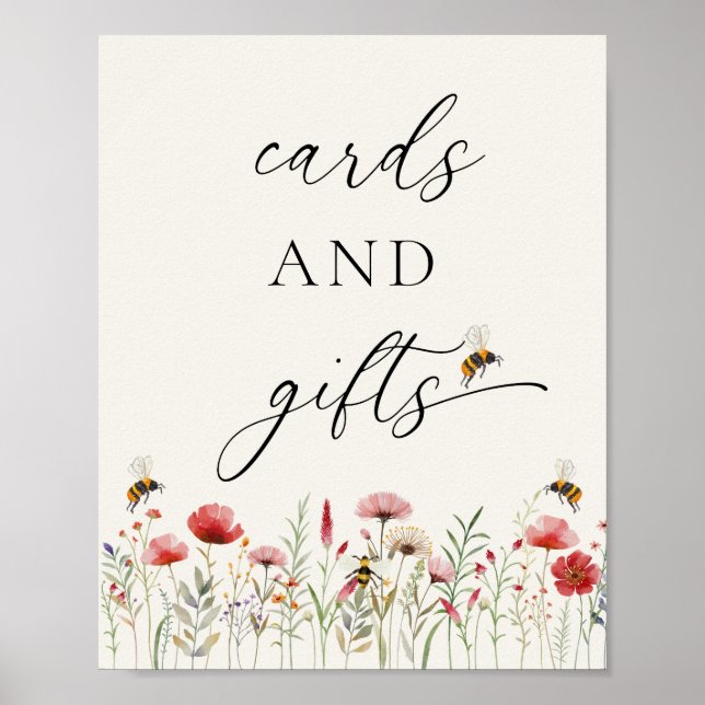 Elegant Meant To Bee Wildflower Cards and Gifts Poster (Vorne)