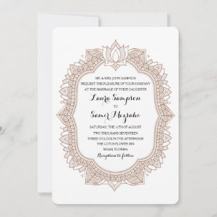 Elegant Mehndi Wedding Einladung