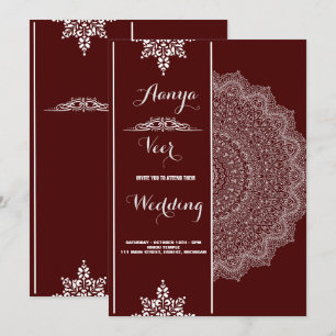 Elegant Mehndi Wedding Einladung