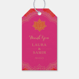 Elegant Mehndi Wedding Gift Tags Geschenkanhänger