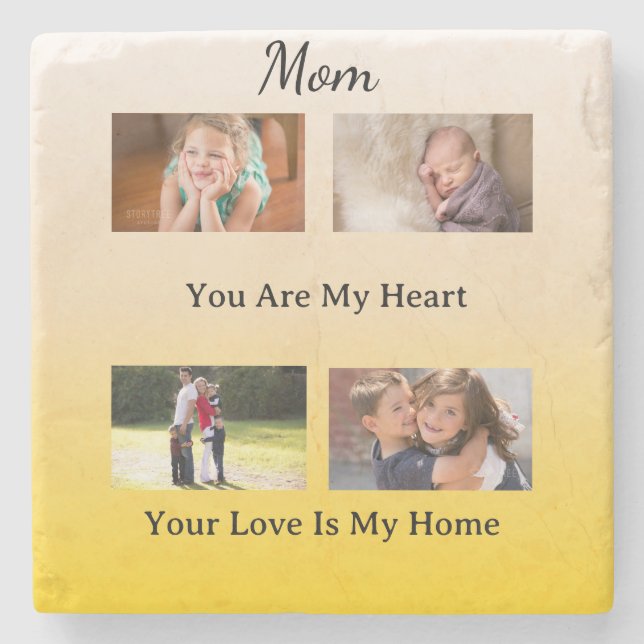 Elegant Memory - Mom, Your Love is Home Steinuntersetzer (Vorderseite)