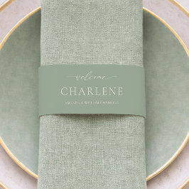  Elegant Menu & Invitation Wrap Einladungsbanderole
