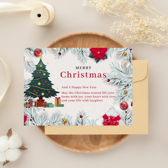 Elegant Merry Christmas Card Template Feiertagskarte (Elegant Merry Christmas Card Template)