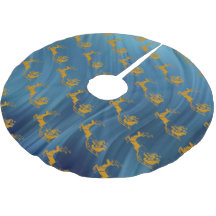 Elegant Merry Christmas Gold santa Deer xmas Patt