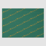 Elegant Merry Christmas Gold santa Sled Weihnachte Seidenpapier<br><div class="desc">Elegantes Weihnachts Gold Santa Sled Weihnachtsmuster</div>